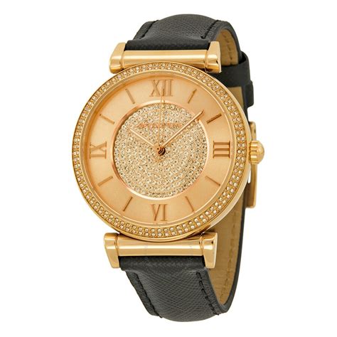 michael kors black crystal watch.